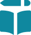 Blue abstract book icon